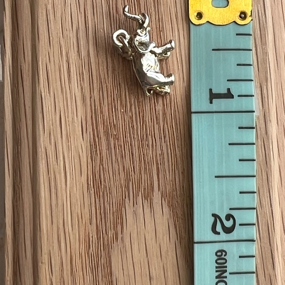Elephant Charm Pendant – Vintage NOS Sterling Silver 925 - Picture 7 of 7